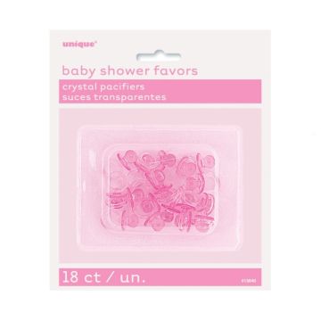 Mini kjeks i plast borddekorasjon rosa 18x