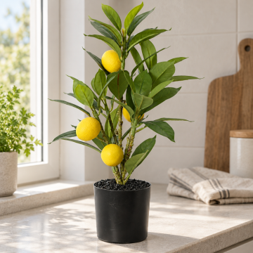 Kunstig sitrontre i potte ca. 37 cm
