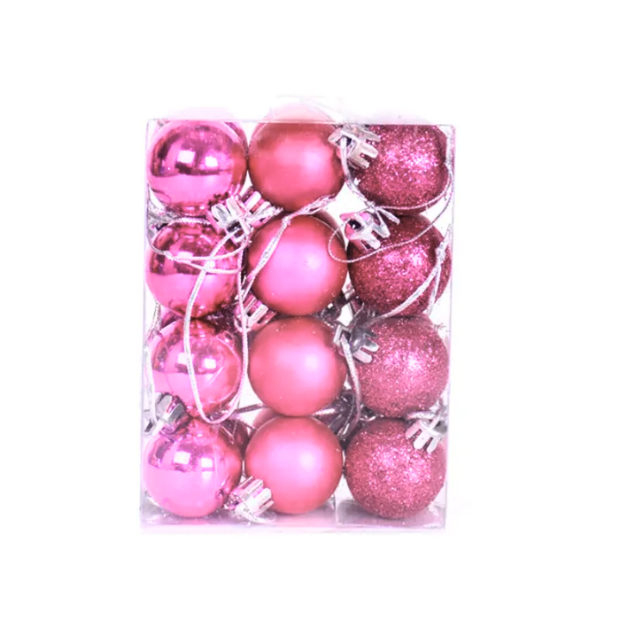 Rosa julekuler 36x - 3 cm 