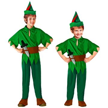 Peter Pan kostyme med dolk for gutter