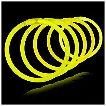 Gule kneklys 100x - Sjølvlysande armbånd