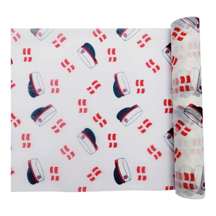 Rød Student Bordløper - 28 cm x 4 m 