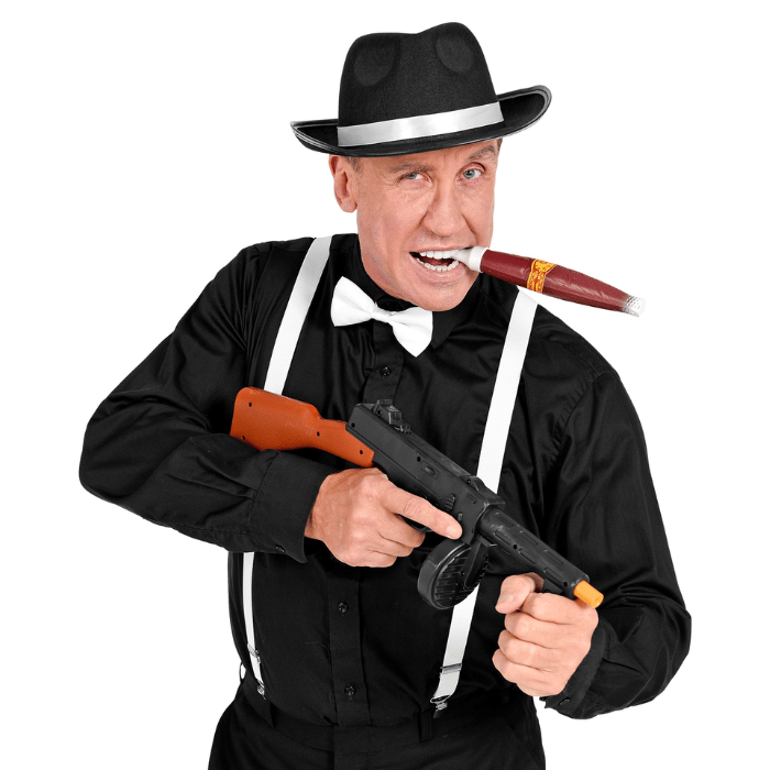Gangster-sett kostyme - 4 deler