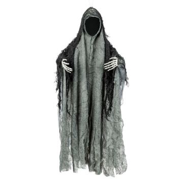 Ansiktslaust halloween spøkelse svart - 46 cm