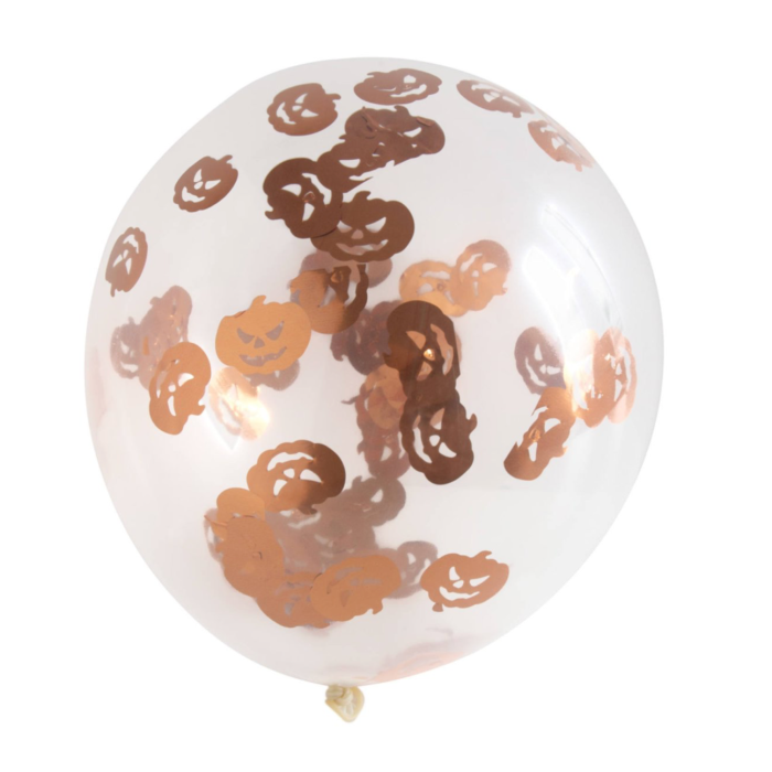Ballong med gresskarkonfetti - 30 cm