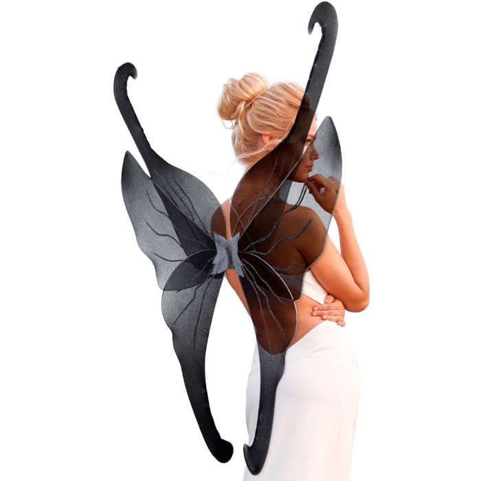 Sommerfuglevinger svart 95x110 cm