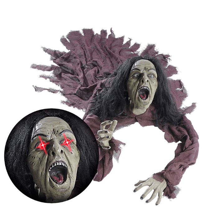 Talende heks sensor lysende øjne - 160 cm