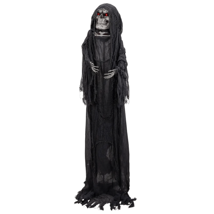 Halloween skelet bevægelse, lys og lyd - 192 cm