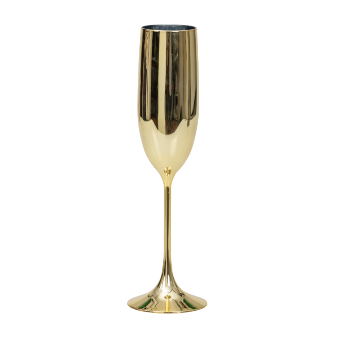 Champagneglass gullfarget 8x - 23,8x6,9 cm