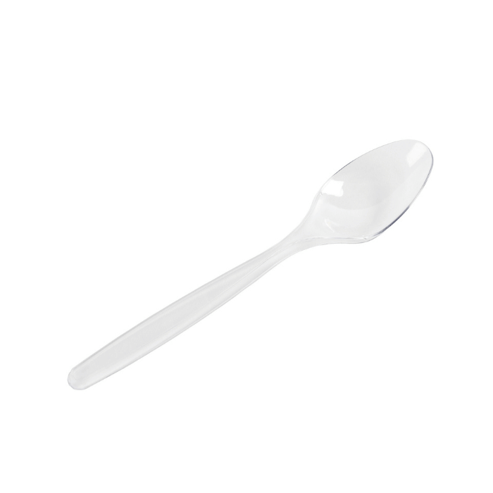 Plastisk gjennomsiktig skje 20x - 18 cm
