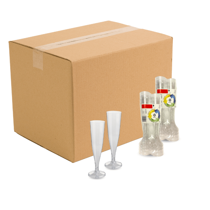 Plastikgjennomsiktige champagneglass 176x - 150 ml