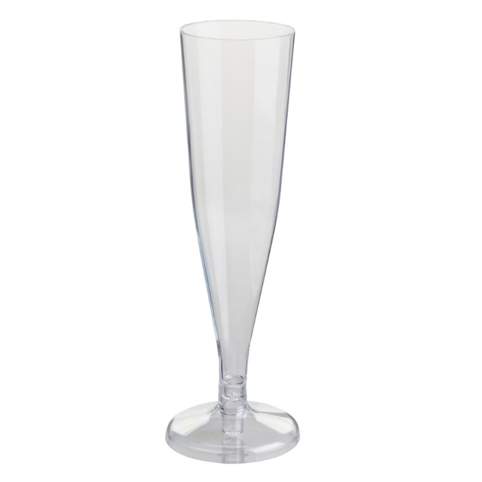 Plastik gjennomsiktige champagneglass 8x - 150 ml