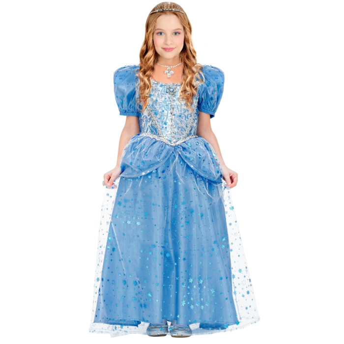 Blå prinsessekostyme til barn