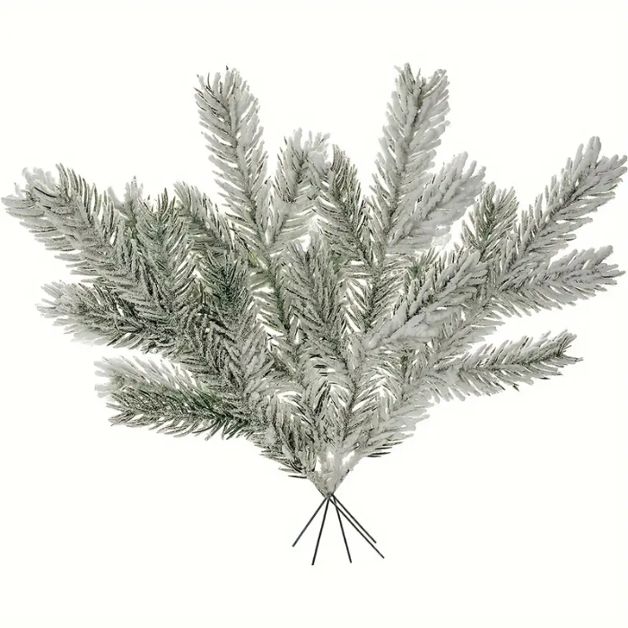 Kunstig gran med snødekorasjoner 10x - 25 cm