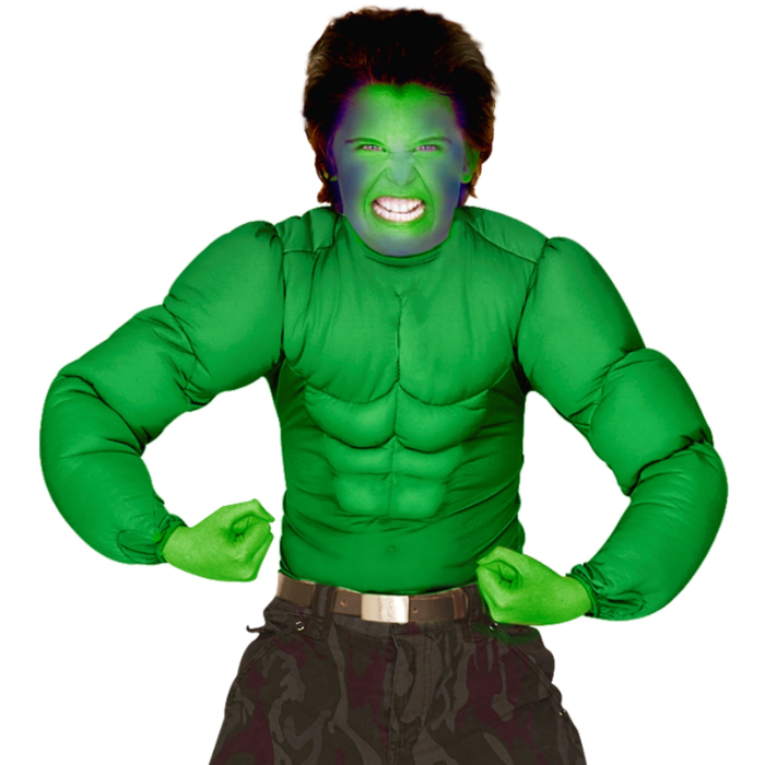 Grønn muskelgenser kostyme til barn