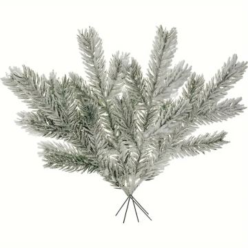 Kunstig gran med snødekorasjoner 10x - 25 cm