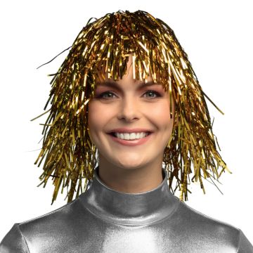 Paryk gull glitter