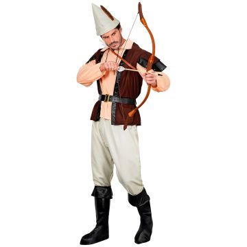 Robin Hood-kostyme med vest for menn