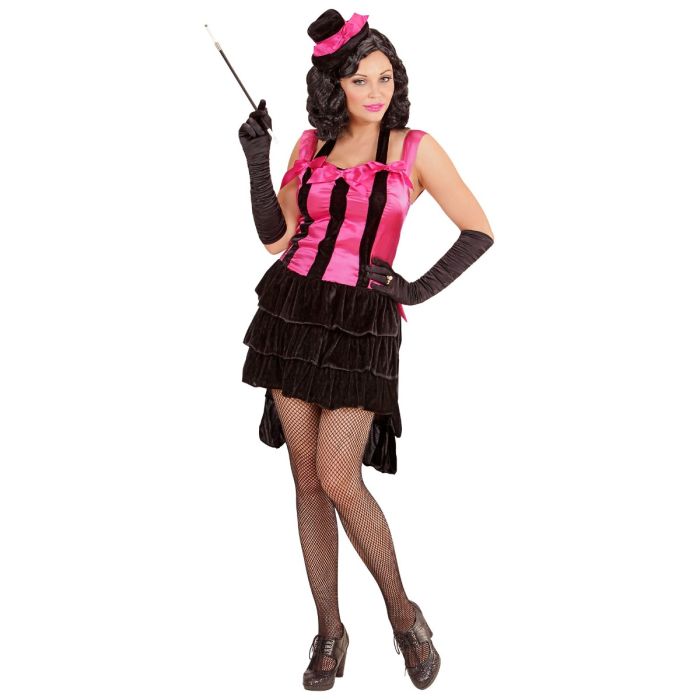 Burlesque diva kostyme med mini sidehatt