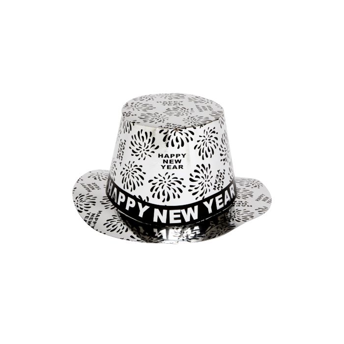 Sølv festhatt happy new year