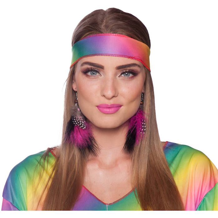Hippie fjør øreringar 