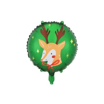 Jule folieballong reinsdyr - Ø45 cm
