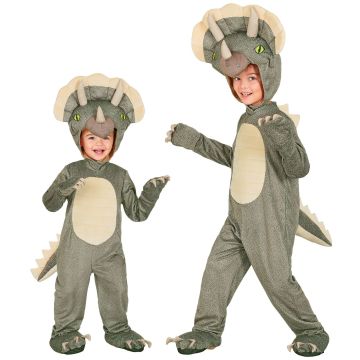 TRICERATOPS (jumpsuit, hette maske) Grå