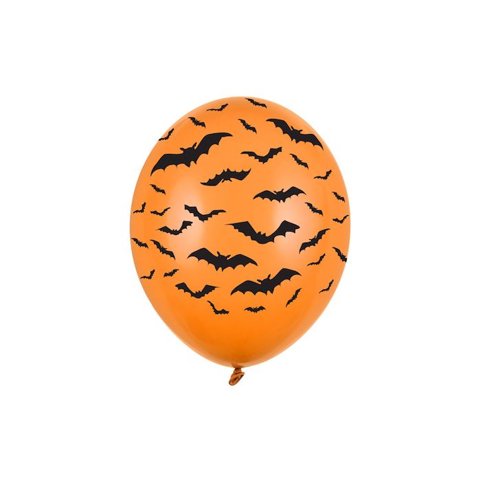 Oransje Fleggermus Ballongar 6x - 30cm