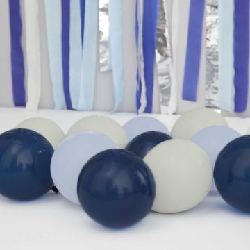 Mini Ballonar i Blå Nyansar 40x - 12 cm