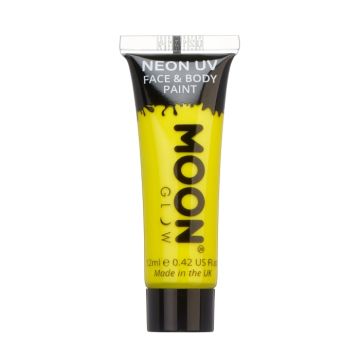 Intens neon UV ansikts- og kroppsmaling 12 ml Moon Creations gul