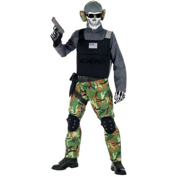 Skjelettsoldat kostyme for gutter