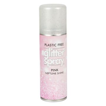 Glitterspray til kropp og hår 125 ml rosa