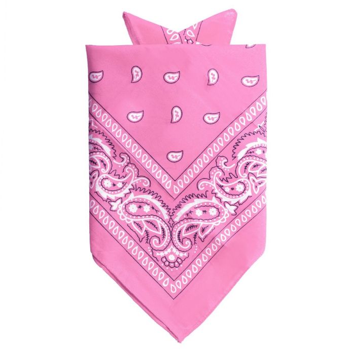 Bandana med tradisjonelt mønster rosa 52x55 cm