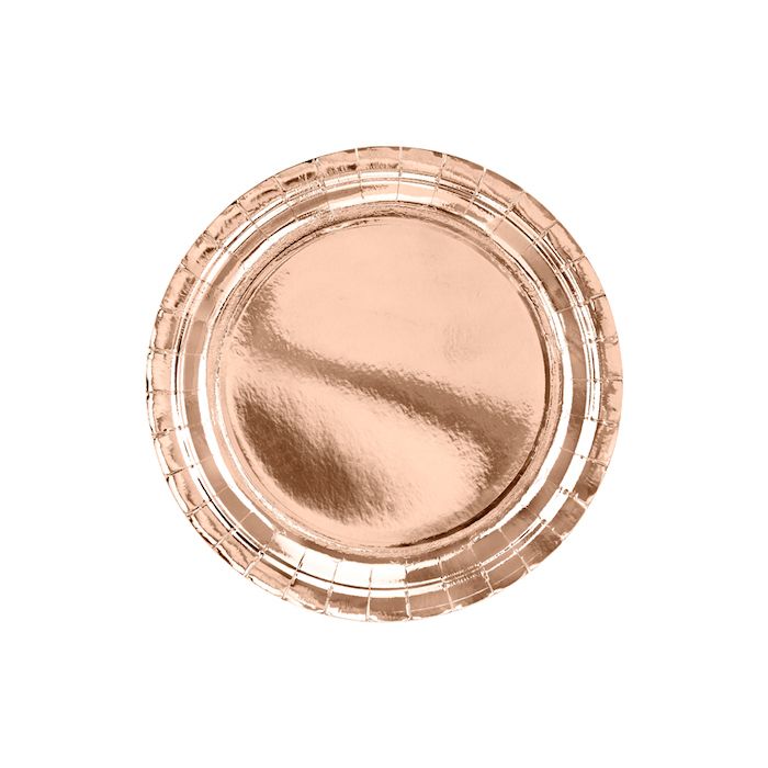 Rose Gold Paptallerken 6x - 23 cm