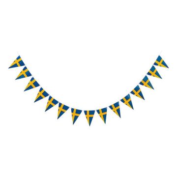 Sverige flaggirlander - 3,6 meter