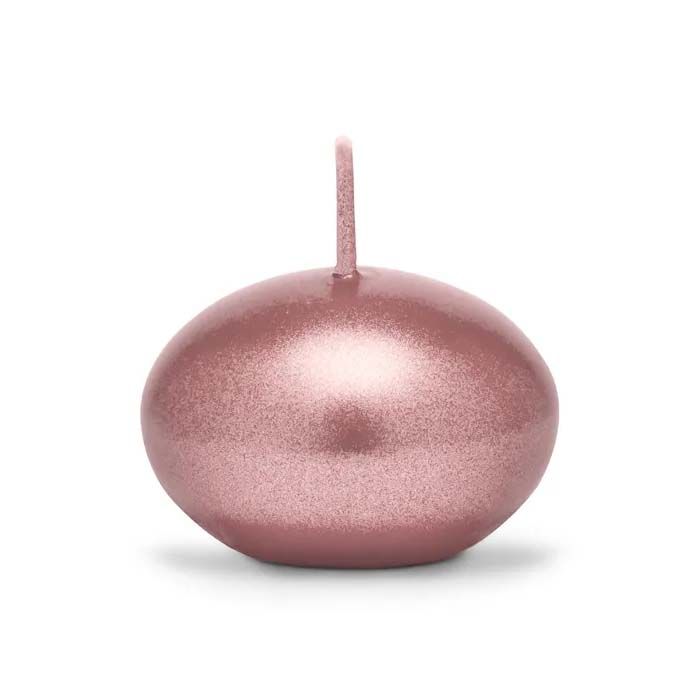 Flytande stearinlys metallic rose gold 5x - 4 cm