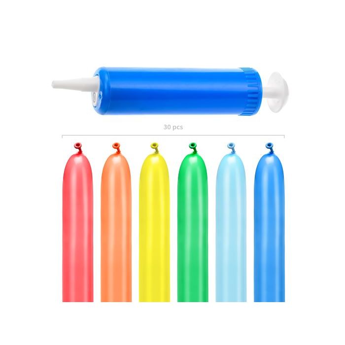 Ballondyr modellering sett med ballonger og pumpe 30 deler - 130 cm