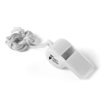 Fløyte med snor kvit PartyVikings