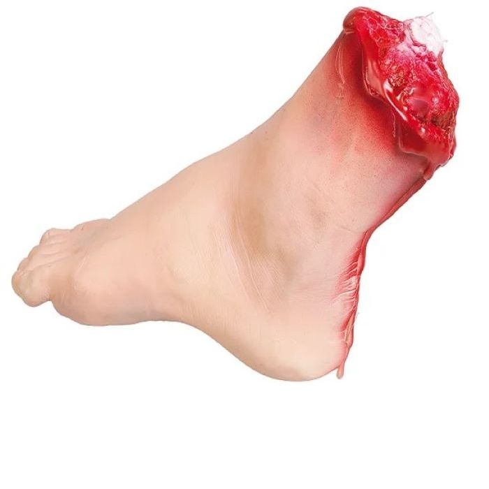 Avkappa blodig fot