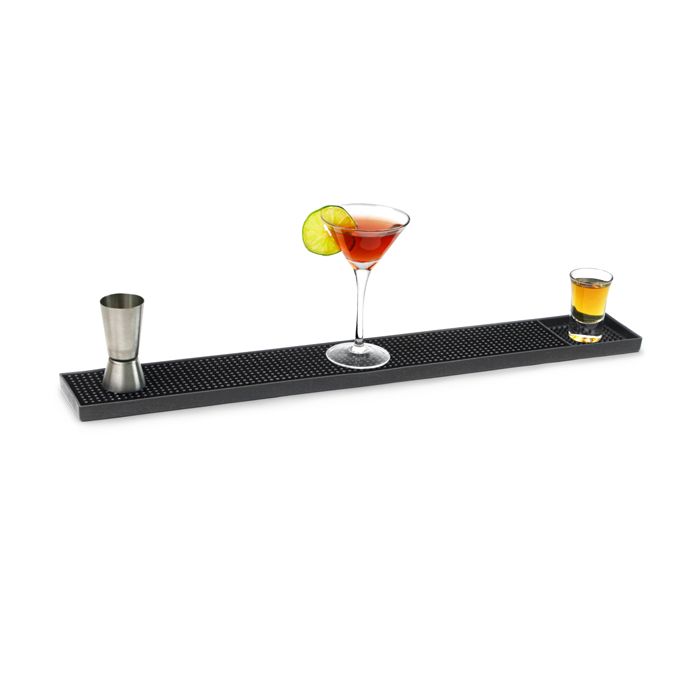 Barmatte svart PVC - 60x8x1 cm