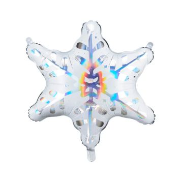 Holografisk Snøfnugg Folieballong - 64 x 66 cm