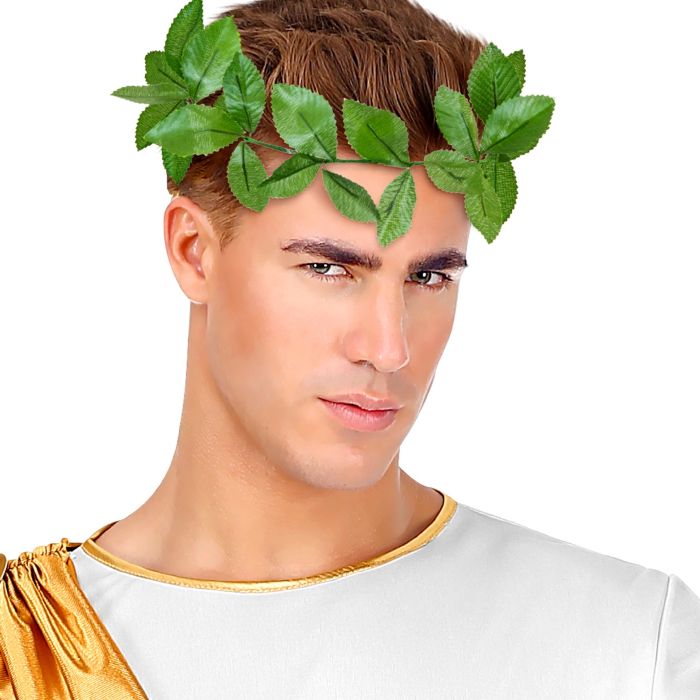 Laurbærkrans pannebånd med grønne blad unisex