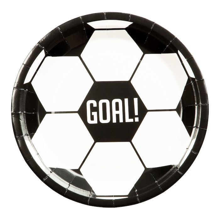 Fotball papptallerkener 8x - 23 cm 