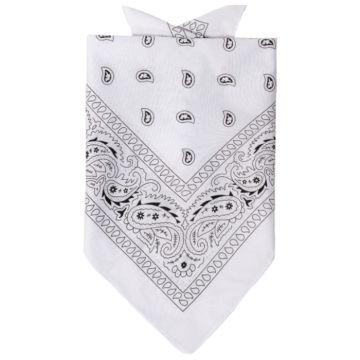 Bandana med tradisjonelt mønster kvit - onesize
