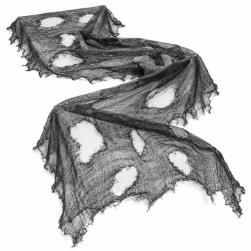 Fleece svart halloween duk 60x300 cm