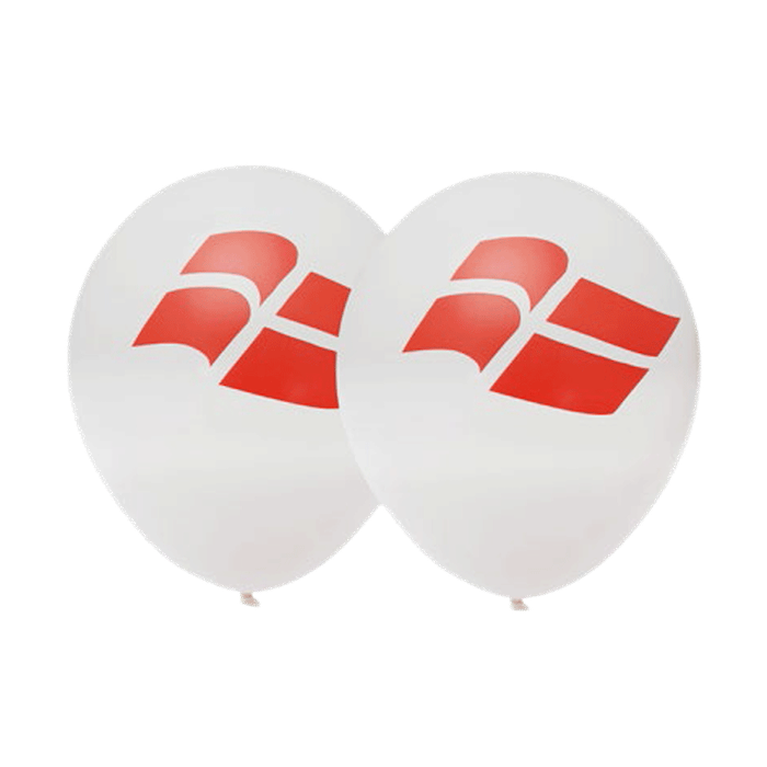 Dannebrogs Ballonger i Kvit 25cm 6x