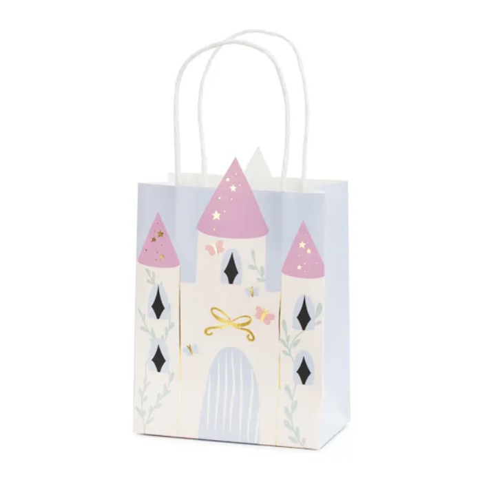 Gavepose med slottdesign - 14x8x20 cm