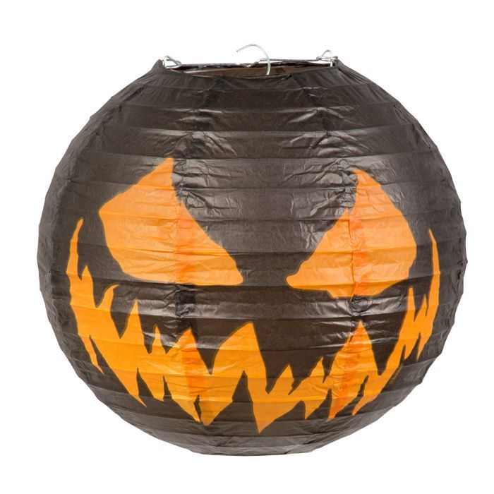 Skummel halloween graskarlaterne - Ø 25 cm