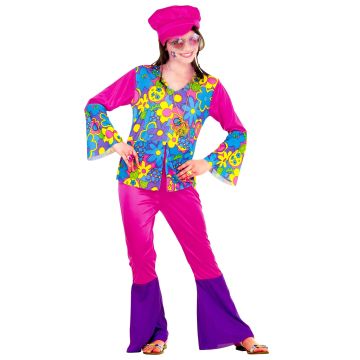 Hippie-sett med hatt og halskjede for jenter