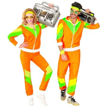 Oransje retro treningsdrakt - 2 deler
